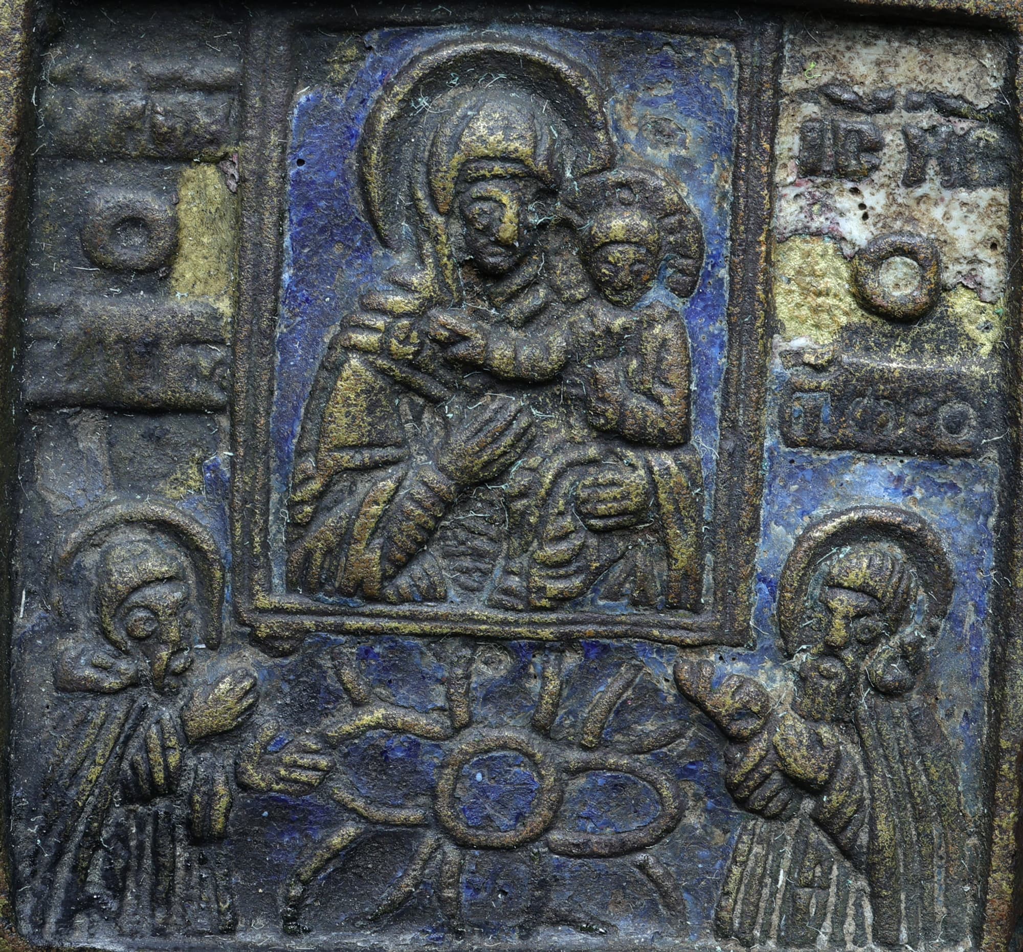 Стулка від складня з іконою «Божа Мати Одигітрія» (фрагмент).
